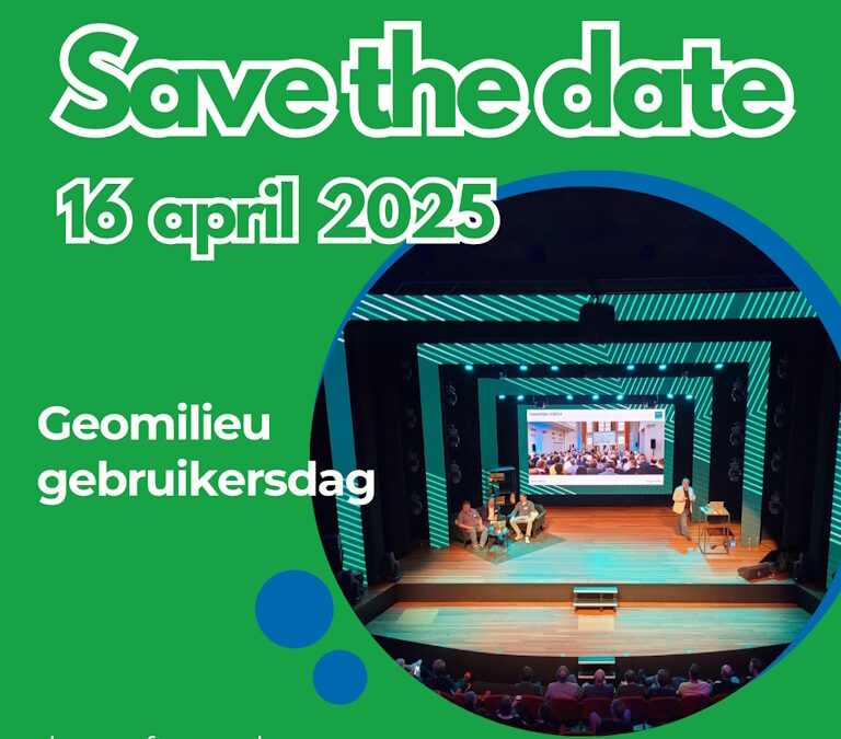 SAVE THE DATE: Geomilieu gebruikersdag